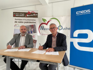 Signature d'un partenariat entre Enedis et la Commune Nouvelle de Mesnil-en-Ouche