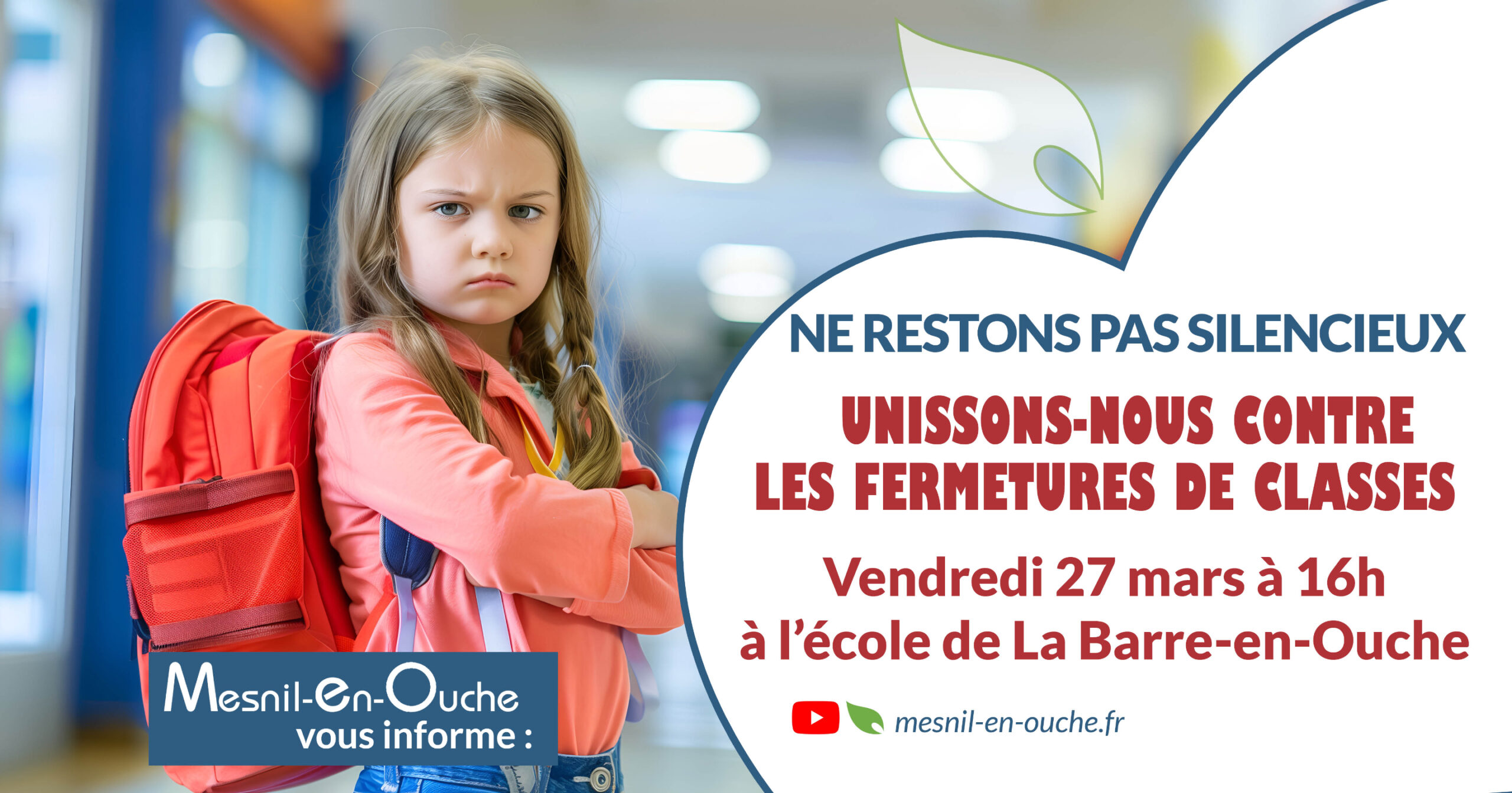 NON A LA FERMETURE DE CLASSES 